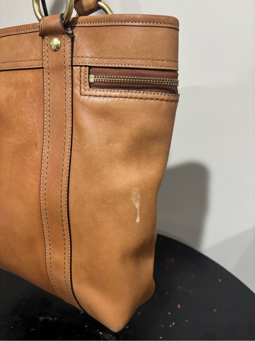 Vintage Coach 65th Anniversary Gigi Tote Whiskey Leather 11131 - Picture 6 of 10